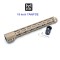 Trirock Clamp On TAN / Flat Dark Earth Tactical 15 inches M-LOK handguard for AR15 M4 M16 with Steel Barrel Nut fits .223/5.56 rifles