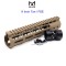 Trirock NSR Lightweight Tan/FDE 9 inch One Piece Style AR-15 System M-LOK Free Float AR15 Handguard with steel barrel nut