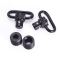 TRIROCK 2-Pack 1.0 inch Push Button Quick Release Detachable Sling Swivel with thread bottom cover mount Loop Adapter