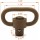 TRIROCK 1.25 Inch TAN/FDE Push Button Quick Release Detachable Sling Swivel Mount for gun rifle sling