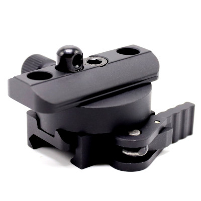 TRIROCK quick release detachable combined bipod adapter for pivoting with base mount fits 21mm rail system