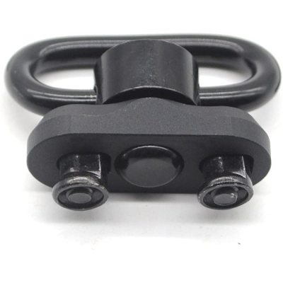 Trirock QD Push Button Sling Swivel 1.25 Inch Hook with Round Edge Keymod Base for AR15