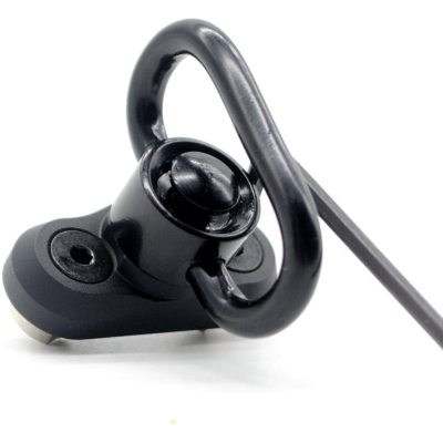 Trirock QD Push Button Sling Swivel 1.25 Inch Hook with Round Edge M-LOK Base for AR15