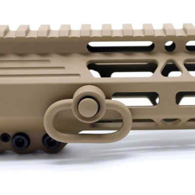 TRIROCK 1.25 Inch TAN/FDE Push Button Quick Release Detachable Sling Swivel Mount for gun rifle sling