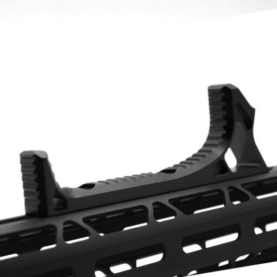 Trirock Black Aluminum LINK Curved Angled Foregrip Front Grip hand stop Fits M-LOK Handguard