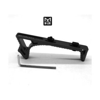 Trirock Black Aluminum LINK Curved Angled Foregrip Front Grip hand stop Fits M-LOK Handguard