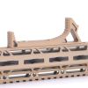 TRIROCK TAN/FDE Aluminum LINK Curved Angled Foregrip Front Grip hand stop Fits M-LOK MLOKHandguard