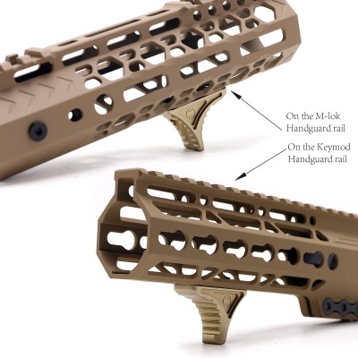Forward Universal Tan/FDE Hand Stop for both KeyMod & M-LOK MLOK Tactical Handguard handstop