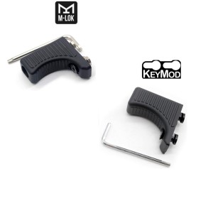 TRIROCK Tactical optional Keymod / M-LOK Forward Hand Stop Barricade Rest Front HandStop Compatible with Handguard Rail Mount System- Black