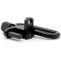 Trirock 2-pack Black 1.25 Inch Quick Detachable Heavy Duty 200lbs Sling Swivel for Rifle Sling Quick Release gun Swivels for gun sling (with Plastics sleeves)