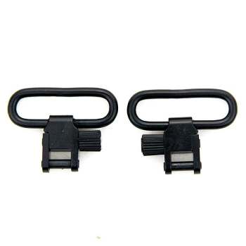Trirock 2-pack Black 1.25 Inch Quick Detachable Heavy Duty 200lbs Sling Swivel for Rifle Sling Quick Release gun Swivels for gun sling (with Plastics sleeves)
