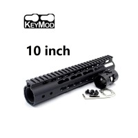 New NSR 10 Inches Length Black Free Floating Black KeyMod AR15 Handguard With Rail Mount Steel Barrel Nut