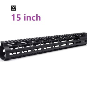 Trirock New NSR Style Lightweight 15 inches One Piece Style AR-15 System M-LOK Free Float AR15 Handguard