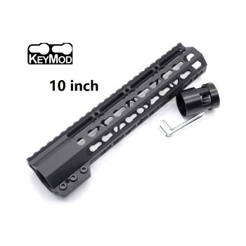 Trirock New Clamp On Black Tactical 10 inches Keymod handguard for AR15 M4 M16 with Steel Barrel Nut fits .223/5.56 rifles