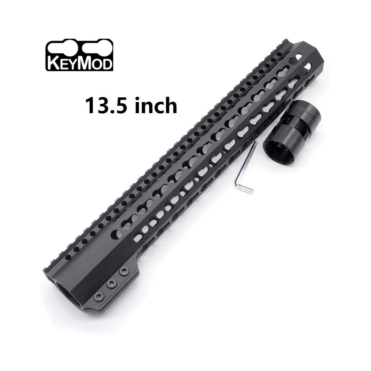 Trirock New Clamp On Black Tactical 13.5 inches Keymod handguard for ...