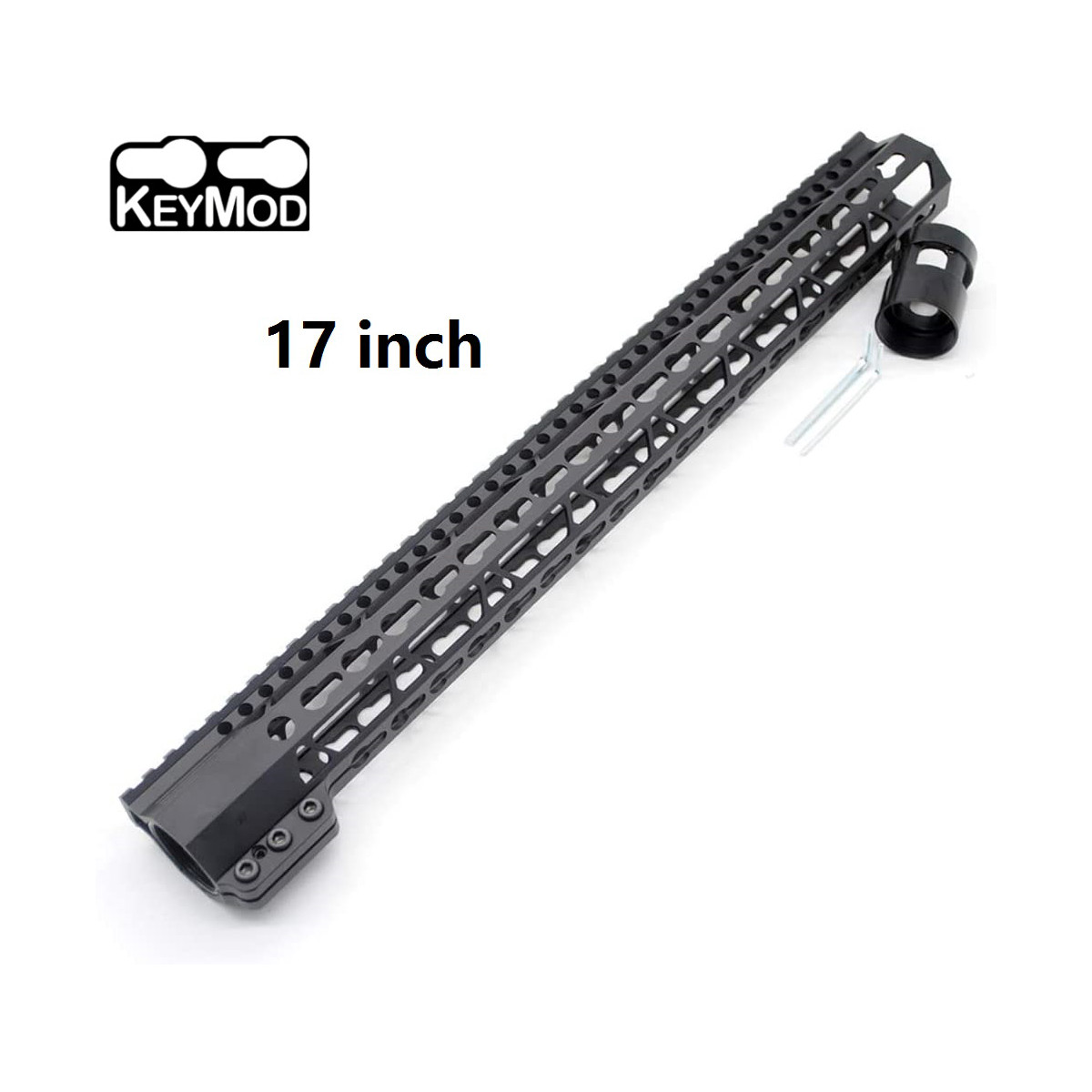 Trirock New Clamp style 7 inches black M-LOK free float AR15 M16 M4 rifle handguard with a curve slant cut nose fit .223/5.56 rifles | .223 Handguards | TriRock