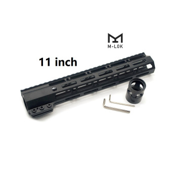 Trirock Clamp On Black Tactical 11 inch M-LOK handguard for AR15 M4 M16 with Steel Barrel Nut fits .223/5.56 rifles