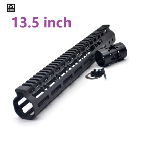 Trirock New NSR Style Lightweight 13.5 inch One Piece Style AR-15 System M-LOK Free Float AR15 Handguard