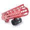 Trirock Clamp On Red Tactical 11 inch Keymod handguard for AR15 M4 M16 with Steel Barrel Nut fits .223/5.56 rifles