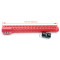 Trirock Clamp On Red Tactical 13.5 inch Keymod handguard for AR15 M4 M16 with Steel Barrel Nut fits .223/5.56 rifles