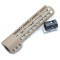 Trirock Clamp On TAN/FDE Tactical 9 inch Keymod handguard for AR15 M4 M16 with Steel Barrel Nut fits .223/5.56 rifles