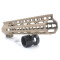 Trirock Clamp On TAN/FDE Tactical 12 inch Keymod handguard for AR15 M4 M16 with Steel Barrel Nut fits .223/5.56 rifles