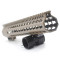 Trirock Clamp On TAN/FDE Tactical 13.5 inch Keymod handguard for AR15 M4 M16 with Steel Barrel Nut fits .223/5.56 rifles