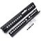 TRIROCK Two-Pieces Design 12.7 inch Drop-in Quad Rail Black handguard for MK18 Rifle Interface System for Fitting .223 Cal. Allows Space for Front Triangle Sight