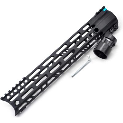 TRIROCK New Clamp Shark style 12 inches Black M-LOK free float AR15 M16 M4 rifle handguard fit .223/5.56 rifles