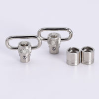 TRIROCK Silver 2-Pack 1.0'' Push Button Quick Release Detachable Sling Swivel with bottom cover