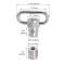 TRIROCK Silver 2-Pack 1.0'' Push Button Quick Release Detachable Sling Swivel with bottom cover