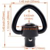 TRIROCK Quick Detachable Heart Shape Sling Swivel Mount with Receiver Insert and Screw Studs in 4 Lengths Heavy Duty Kit