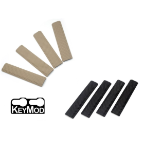 Trirock 4-pack optional Black/FDE Heat Resistant Anti-Slip keymod Handguard Weaver Picatinny Protector Rubber Rail Cover-Scale texture