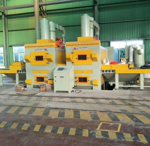 Automatic double-sided sandblasting equipment for stainless steel plate