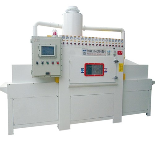 Conveyor type automatic sandblasting machine