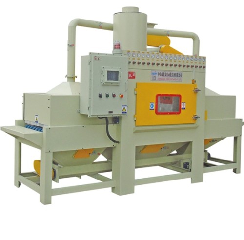 Conveyor type automatic sandblasting machine