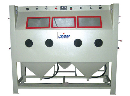 Tiga stasiun non-standar manual mesin sand blasting mahoni furniture sand blasting