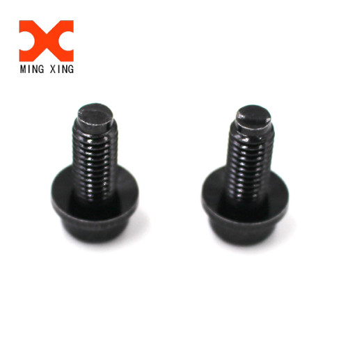 Black oxide cheese head six lobe slotted sems machine screw