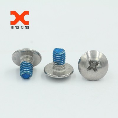 Big flat head glue check screw