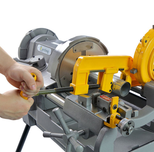 C · Cortando a máquina resistente SQ100F-L de rosqueamento de tubulação de 4 polegadas