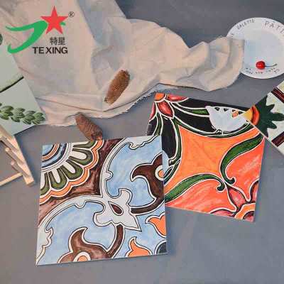 Arabic style moroccan hand painted ceramic tile