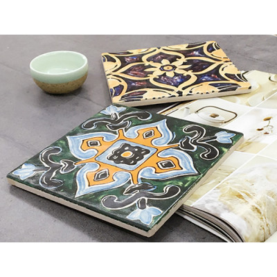 Hand Painted Moroccan Ceramic Tile