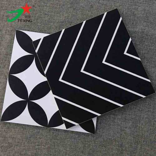 300X300 black and white color designs tiles with Rustic tile body