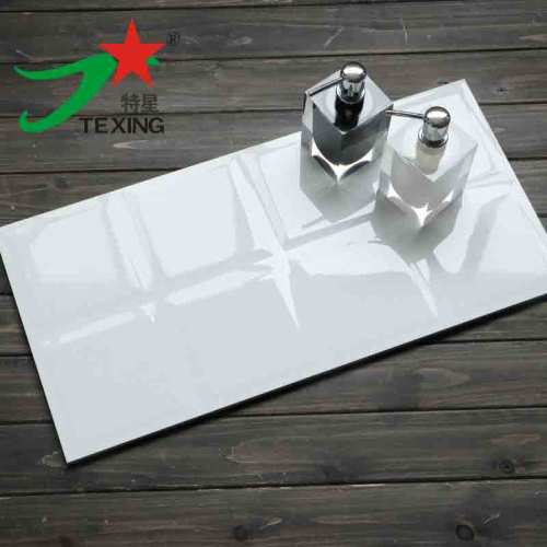 Embossed Subway tiles pure white color 300x600mm