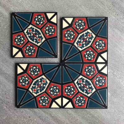 Luxury Islamic style high quality glossy glass kitchen wall tile
