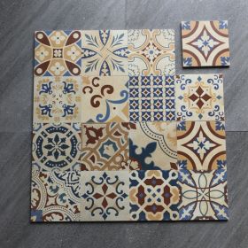 200 x 200mm floral wall and floor art tile