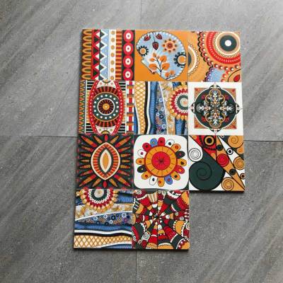 New design in stock  Thangka style 200X200 ceramic tiles