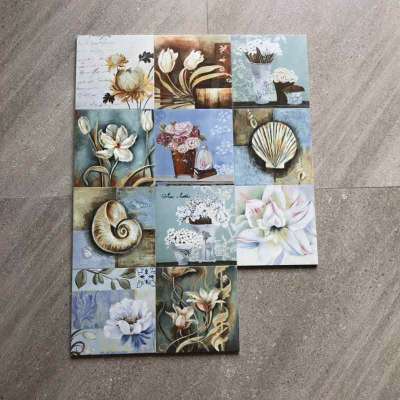 Matt Finish Ceramic Floor Non Slip Rustic  Ink painting style Tile
