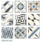 New design white and black colorful 300*300mm Artificial encaustic cement tiles for restaurant