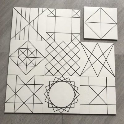 Mediterranean Style Hand Painted Cement 30x30 Encaustic Ceramic Wall and Floor Tile